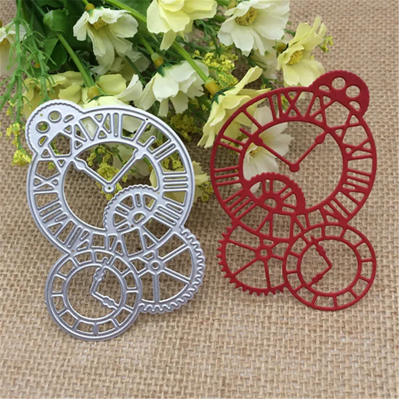 Clock Time Axis Metal stencil mold Cutting Dies decoration scrapbook die cuts Album Paper Craft Embossing DIY Card Crafts