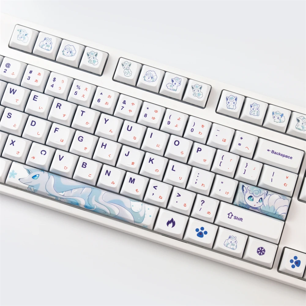 Imagem -05 - Anime Xda Perfil Keycap Pbt Arora Bonito Keycaps Dye-subbed para Gh60 Xd64 Gk64 68 84 87 96 104 108 Teclado Mecânico Chave Boné