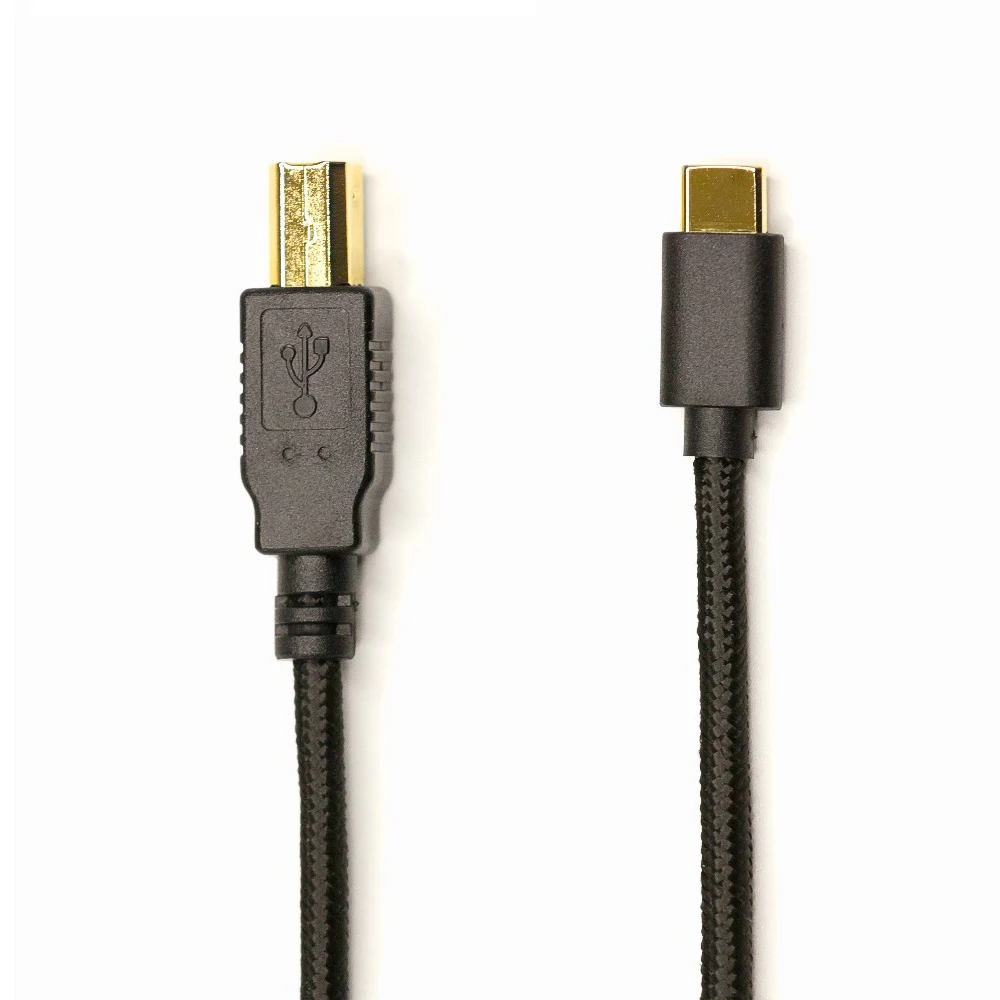 Cabo TempoTec OTG, Tipo C para USB B, Jack de entrada e saída de sinal, Preto Comprimento 60cm