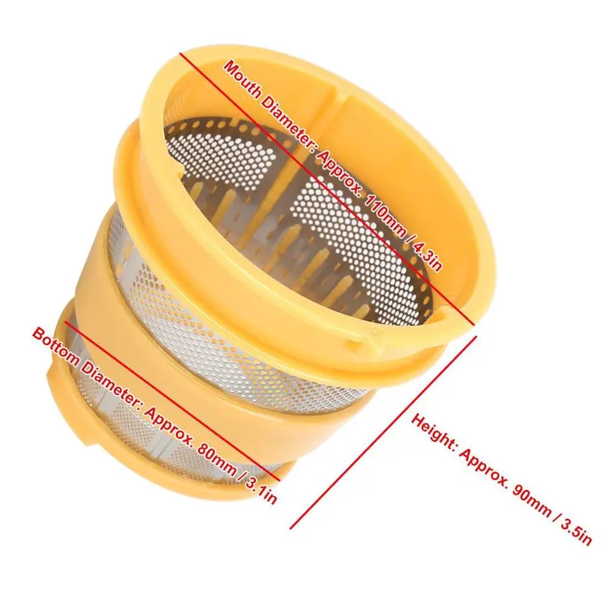 Filtro de malla gruesa para exprimidor lento, repuesto de malla gruesa de acero inoxidable para HU500DG HU780, piezas de repuesto para mezclador de