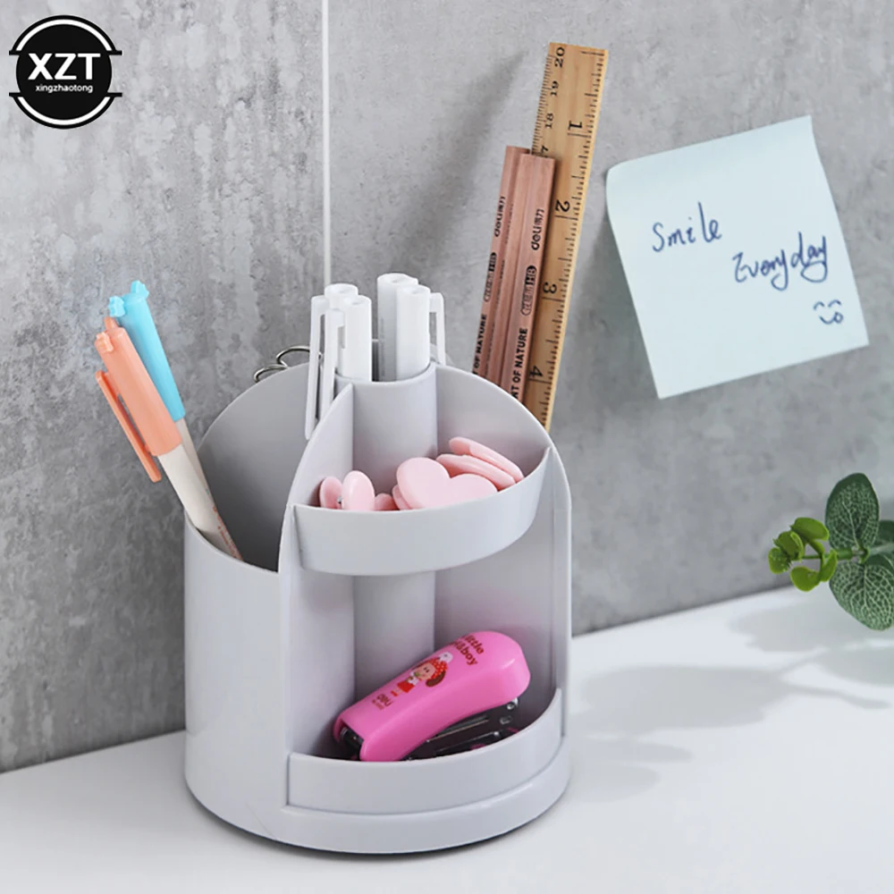 Multi-funktionale Rotation Kawaii Große Kapazität Stift Halter Bleistift Make-Up Lagerung Box Desktop Organizer Stand Fall Schule Büro