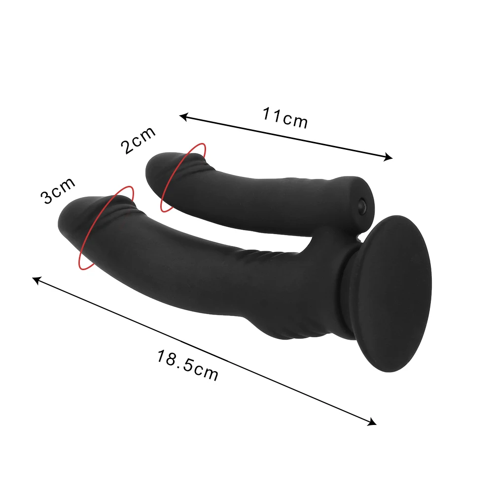 IKOKY Female Double Dildo Vibrators Silicone Waterproof G spot Clitoris Stimulate Anal Plug Clitoris Stimulator