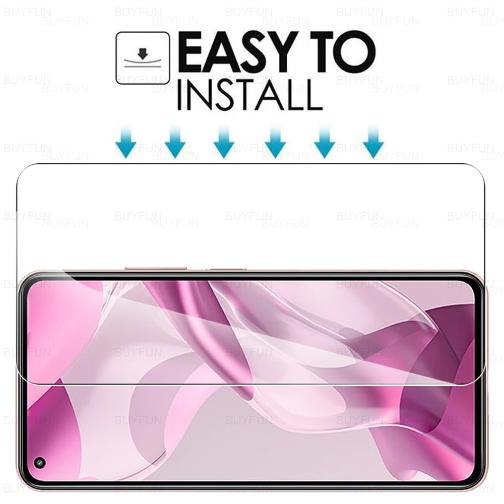 Funda de vidrio templado 6 en 1 para Xiaomi 11 Lite 5G NE, Protector de pantalla para Xiaomi Mi 11 Lite 5G 11i 11T Pro, película protectora para lente de cámara
