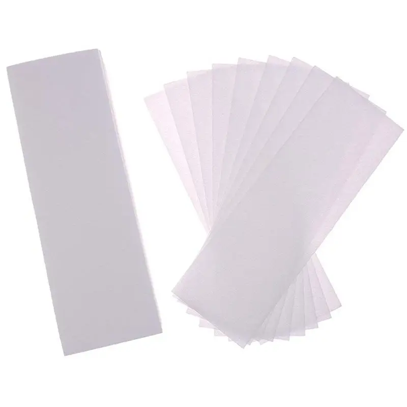 

NEW-200 Pack Hair Removal Waxing Strips Non woven Wax Strips Epilating Strips for Face, Legs, Underarms, Body and Bikini, White