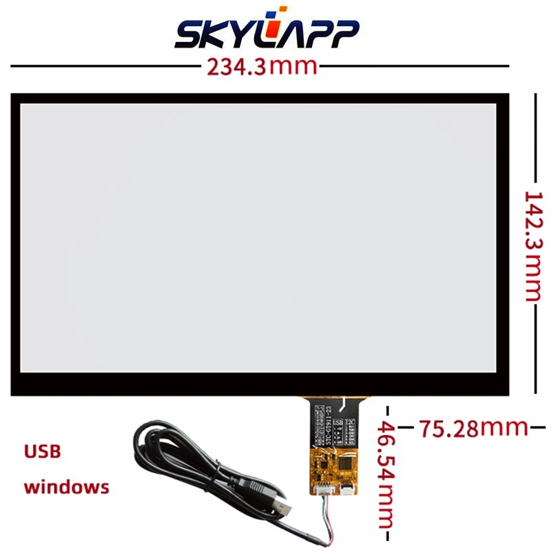 

10.1''Inch Touchscreen For IIC + USB interface Goodix GT911 Chip Multi-point Capacitive Handwritten Touch Panel Digitizer Glass