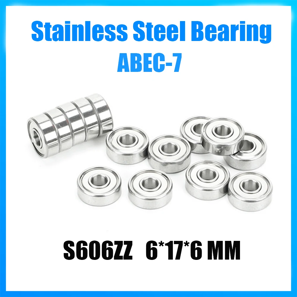 

S606ZZ Bearing 6*17*6 mm 5Pcs ABEC-7 440C Roller Stainless Steel S606Z S606 Z ZZ R-1760ZZ Ball Bearings