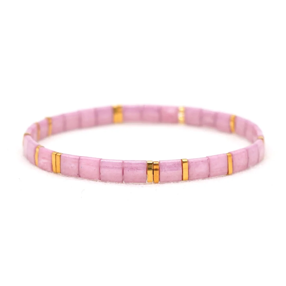 Go2boho تيلا سوار المرأة مجوهرات البوهيمي تمتد بلاط الأساور فتاة اليابانية ميوكي ديليكا الخرز أساور هدايا لها #4