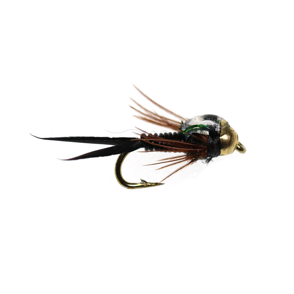ICERIO 8PCS Copper John Rubber Legs Nymphs Tying Hook Trout Fishing Fly Lure Baits