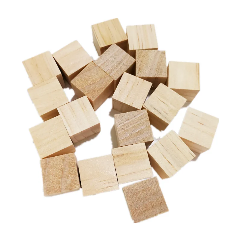 TAICHEUT 40 cubi di legno da 5 x 5 x 5 cm, cubi di tiglio