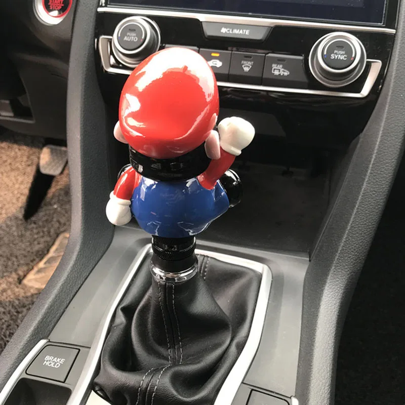 Car modification gear Shift Knob head wave stick manual cartoon character super Mary head gear lever Universial Auto Accessiores