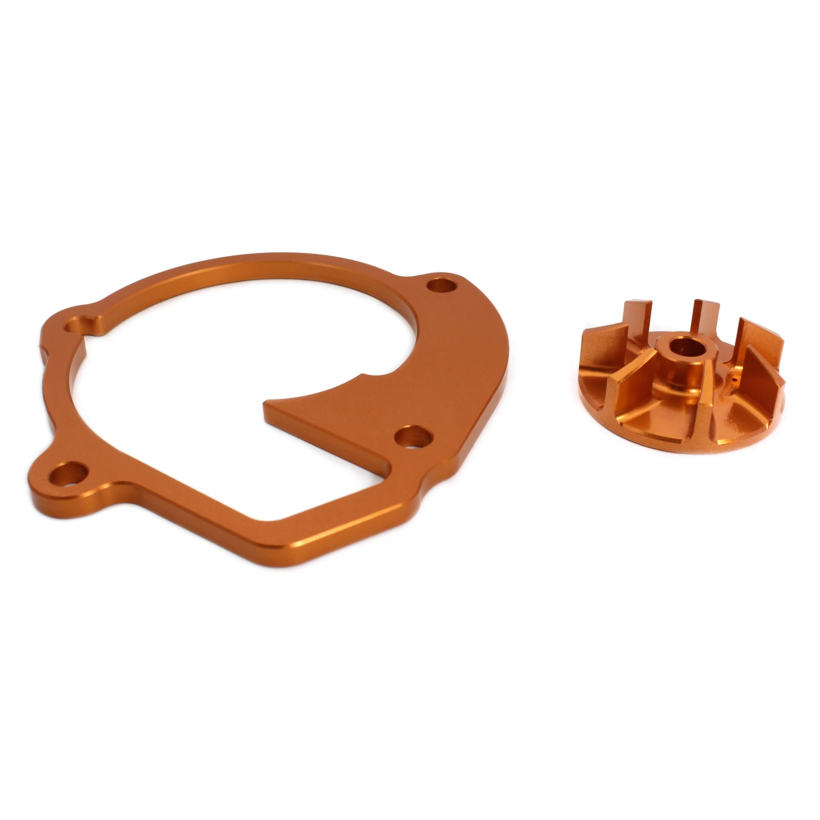 High Flow Billet Water Pump Impeller Wheel For EXC XC-W 450 530 2009-2011 XCR-W 450 530 2008 Motorcycle Orange Aluminum