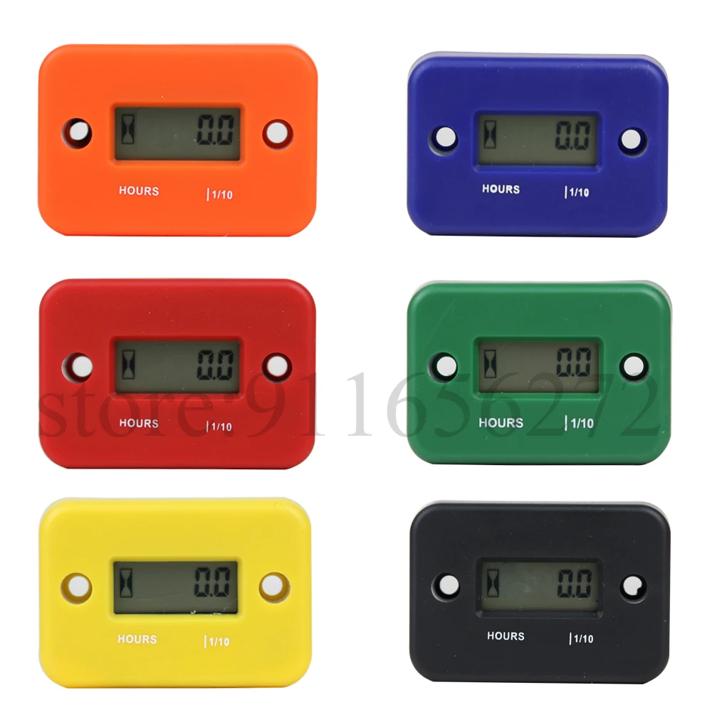 Waterproof Digital Hour Meter LCD Display Portable Engine Gauge Hour Meter For Motorcycle/Boat Engines Counter Hour Meter