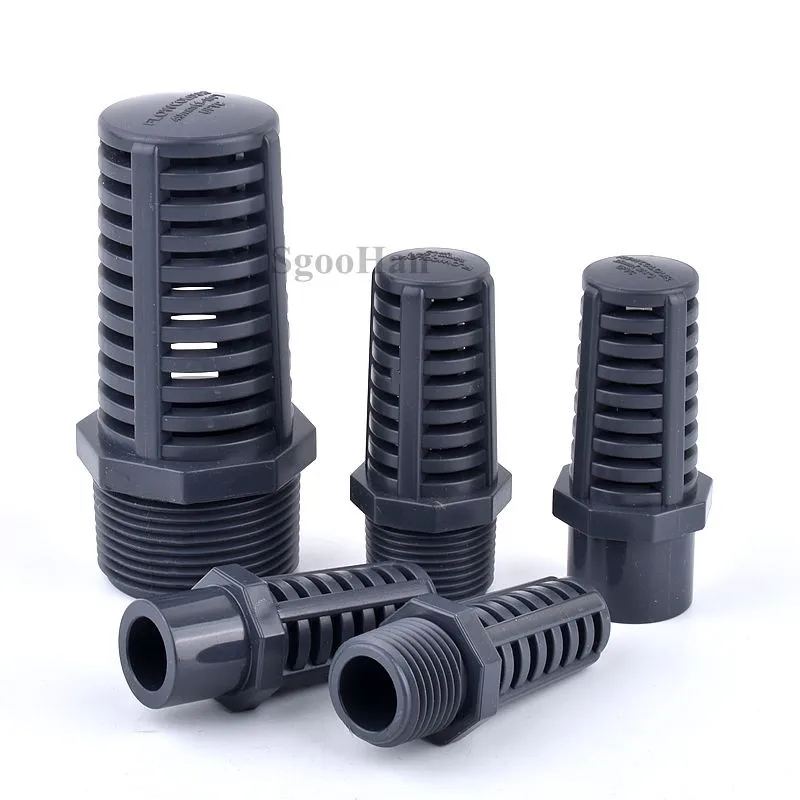 1~5pcs PVC Threaded Suction/Overflow Strainer Aquarium Filter Drain Fitting Connectors Fish Tank Permeable Vent Cap