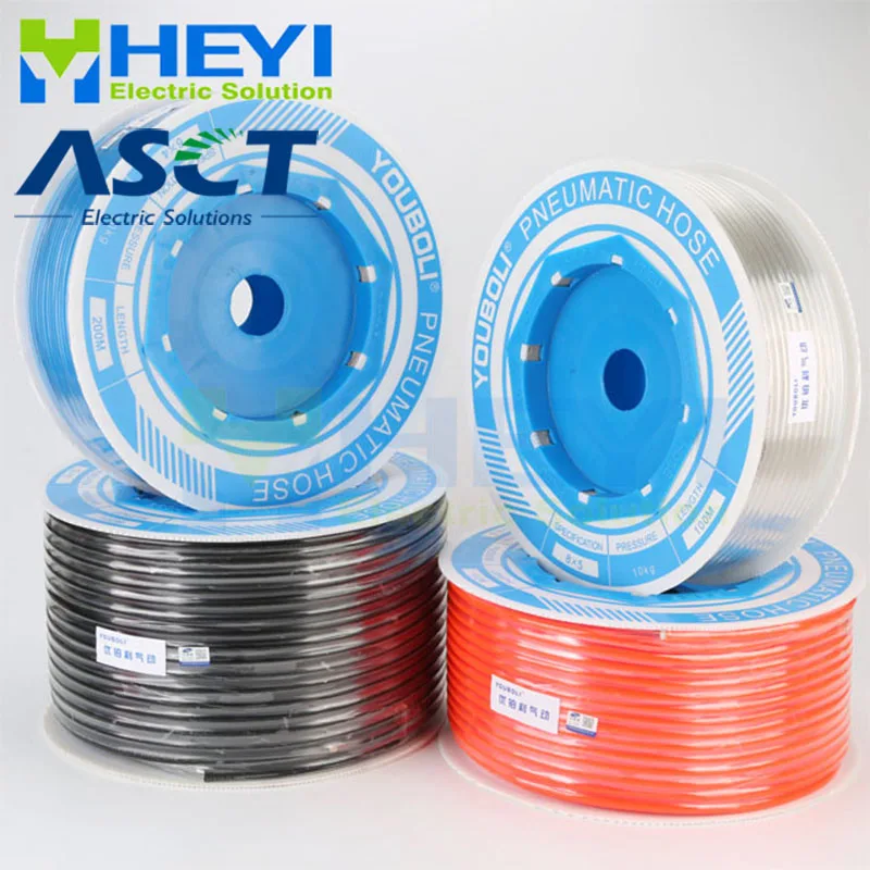 4mm*2.5mm  200m High pressure Pneumatic Component PU Tube 4/6mm OD Air Line Polyurethane Hose for Compressor