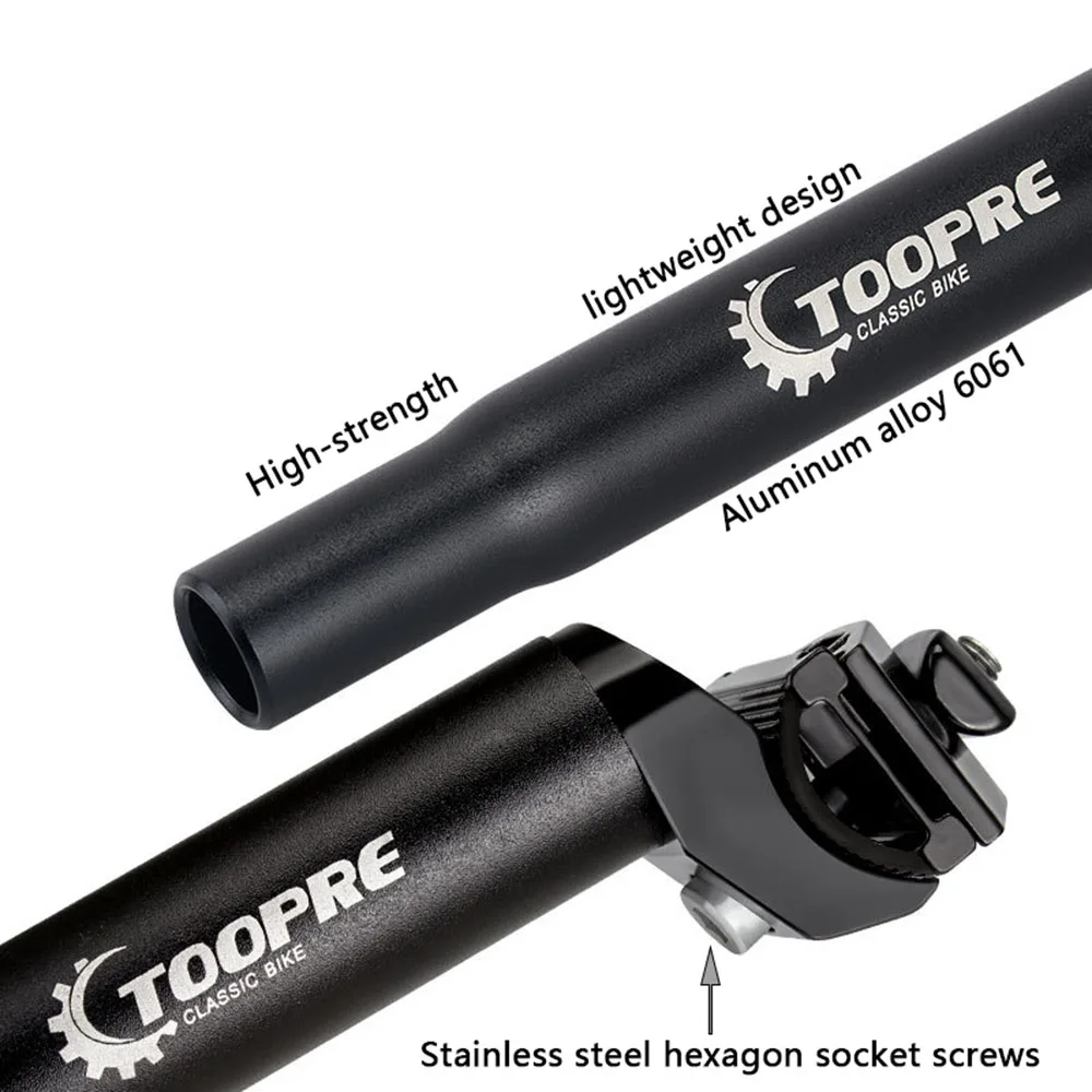 TOOPRE Mountainbike-Sattelstütze 350mm 450mm 25.4 27.2 28.6 30.8 Aluminiumlegierung Sattelrohr Fixed-Gear-Sattelstütze Fahrradteile – Detail 8