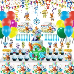 Hot Word Party Theme Birthday Party Decoration Tableware Set Cartoon Animals Paper Cup Plate Baby Shower Kids Birthday Supplies