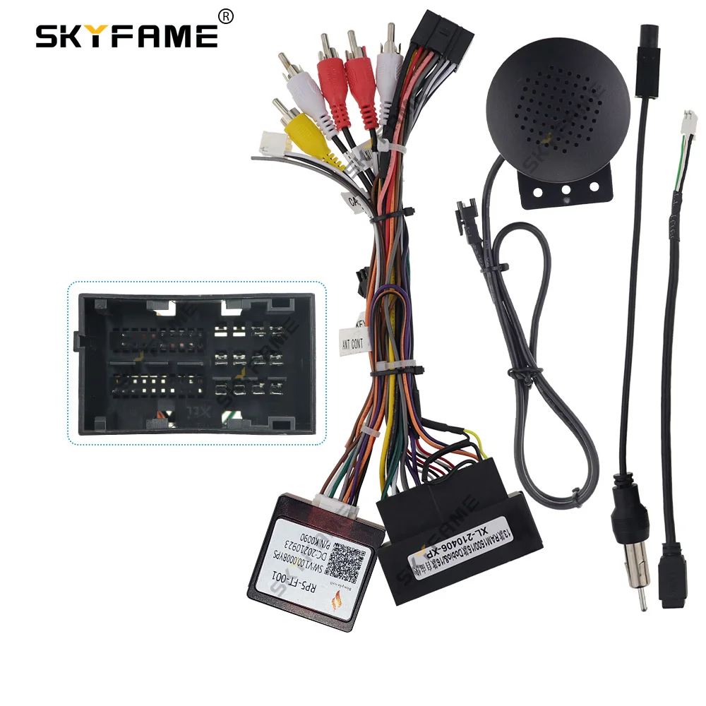 

SKYFAME 16Pin Car Wire Harness Adapter Power Cable Canbus Box Decoder For Fiat Eega Linea Dobol Punto Fiorino Bravo FT-SS-02A