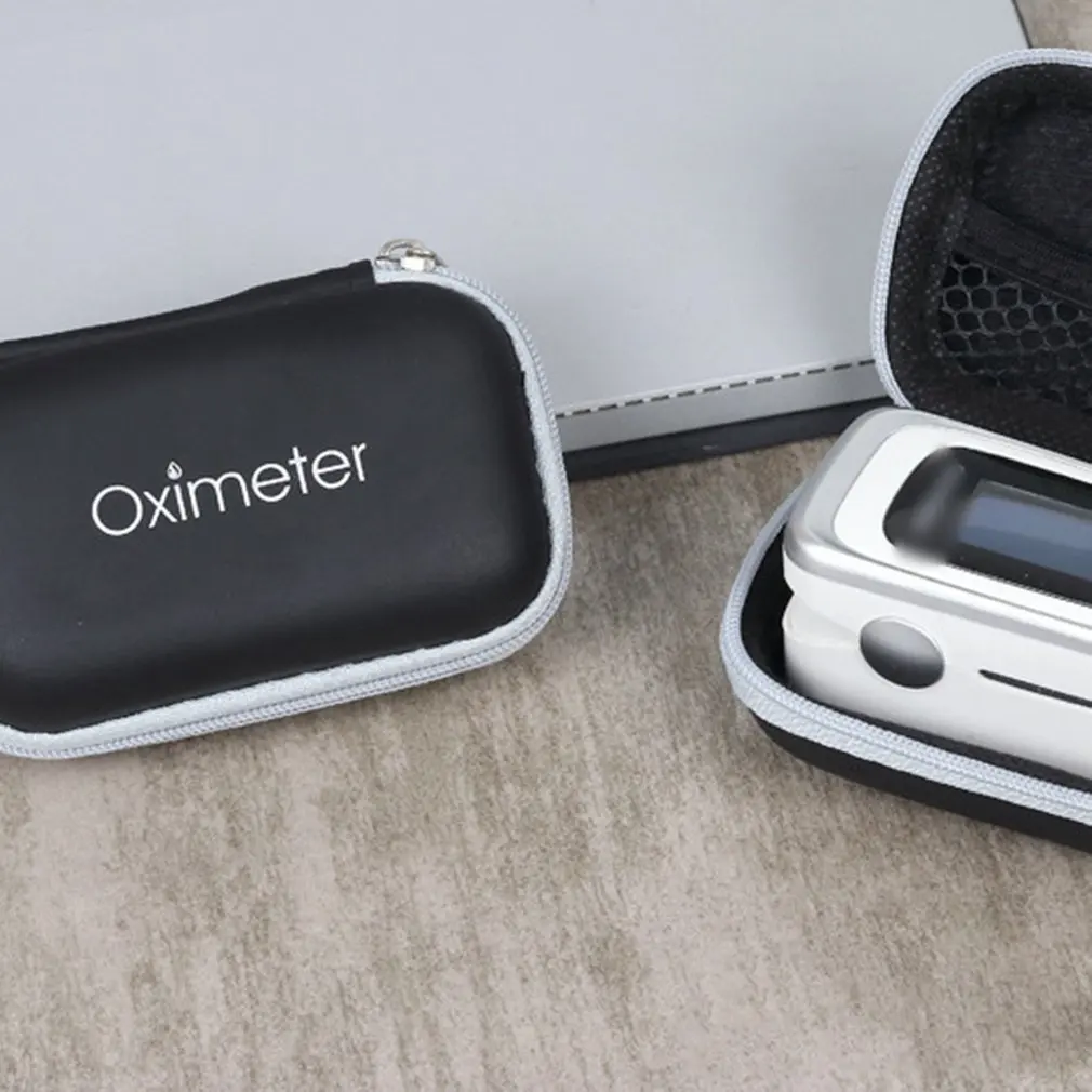 Eva Neutral Oximeter Storage Bag Protection Box Kit Monitor Bag Oximeter Cover Kit Bag Zipper Protection Bag for Finger Oximeter
