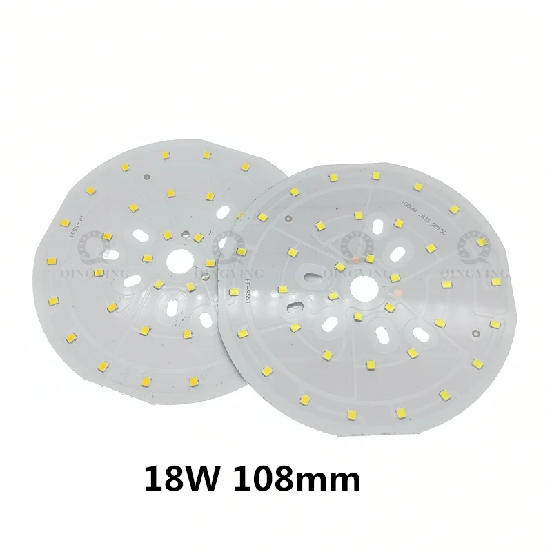 10pcs SMD 2835 18W Lamp Panel 85mm 100mm Diameter High Brightness LED PCB Cold White / Warm White For Ceiling Light Down Light