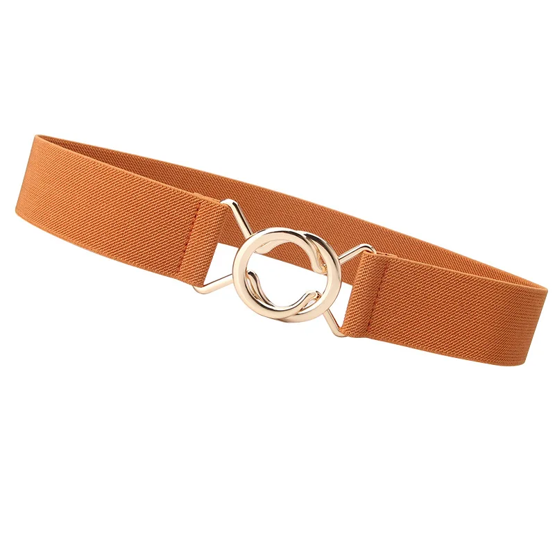 71cm Female Fashion Belt Waist Elastic Band Geometric Buckle Clothing Sweater Coat Decoration Belts for Women Girl Girdle Gift