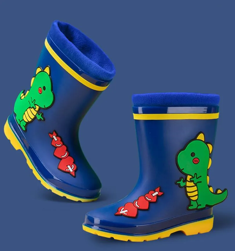 طفل فتاة Rainboots الكلاسيكية مقاوم للماء حذاء للأطفال أحذية مطر للأطفال بولي كلوريد الفينيل أحذية نصف رقبة من المطاط الاطفال طفل أحذية ماء أحذية المطر الصبي