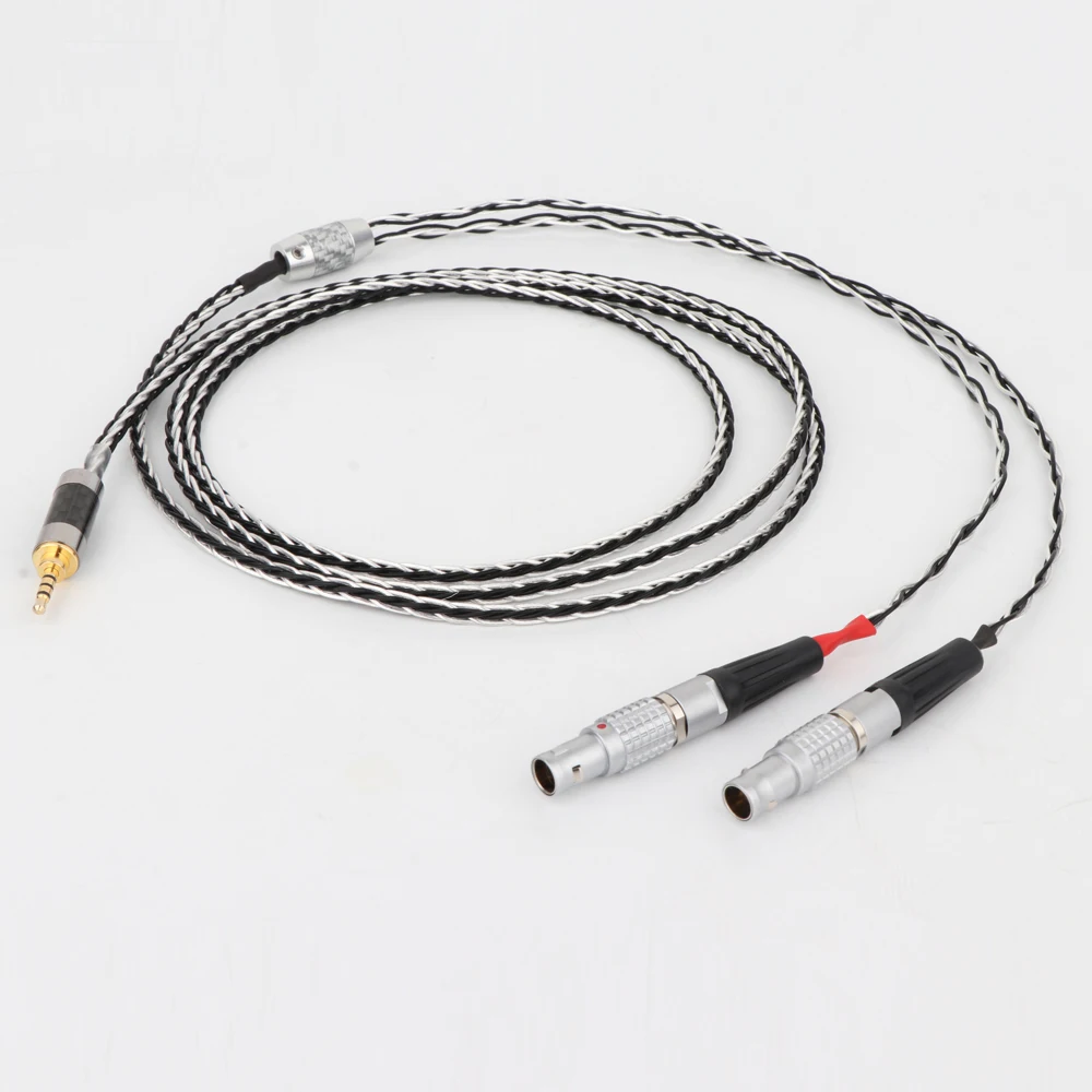 HIFI 8 Cores 7N OCC Silver Plated Headphones Replacement Cable 3.5mm 4.4mm Upgrade Cable for Focal Utopia ELEAR Headphones