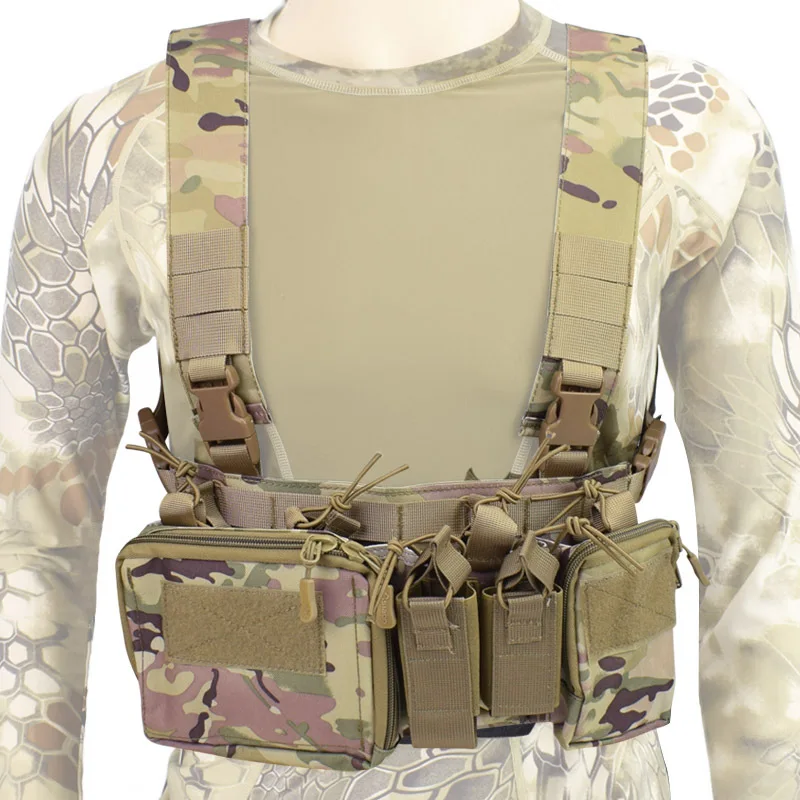 Tactical Vest Combat Chest Rig Vests Molle Front Magazine Pouch Military Hunting Airsoft Paintball Outdoor Plate Carrier Vest