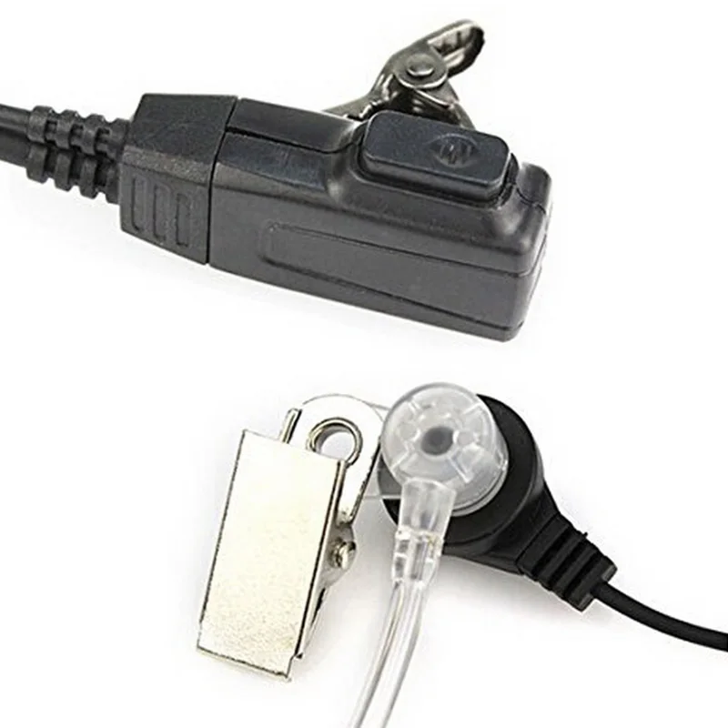 2 Pin PTT MIC Headset Covert Acoustic Tube In-ear Earpiece For Kenwood HYT WEIERWEI TK Motorola Baofeng UV-5R Radio Accessories