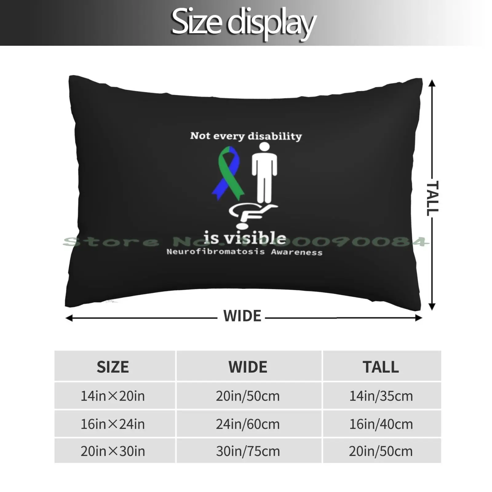 Not Every Disability Is Visible Neurofibromatosis Awareness Pillow Case 20x30 50*75 Sofa Bedroom Neurofibromatosis Awareness