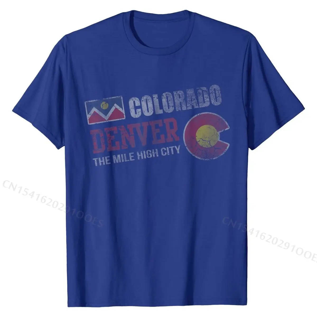 Denver Colorado T-Shirt The Mile High City Shirt Customized Tshirts On Sale Tops Shirt Cotton Men's Crazy