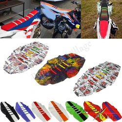 25 Colorful Enduro Motocross Custom Ribbed Seat Cover Gripper Traction Seat Pad for Honda Kawasaki EXC XCF XR CRF 250 450