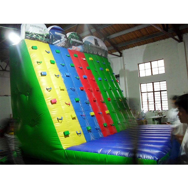 High Quality PVC Inflatable Climbing Wall Rock-Climbing Inflatable Bouncer For Outdoor Sports Game With Free Air Blower