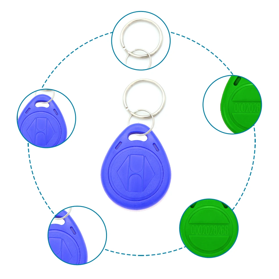 لوحة مفاتيح RFID 100 كيلو هرتز ، قراءة فقط ، 10 ألوان TK4100 EM4100 ، القرب ، بطاقة RFID للتحكم في الوصول ، وقت الحضور ، 125 قطعة