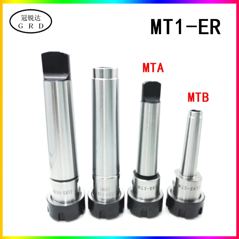 MT1 ER11 ER16 ER20 Tool holder Morse #1 Tool Shank Rear Pull Thread MTB1 Flat Tail MTA1 CNC Center Tools Holder ER Collet Chuck