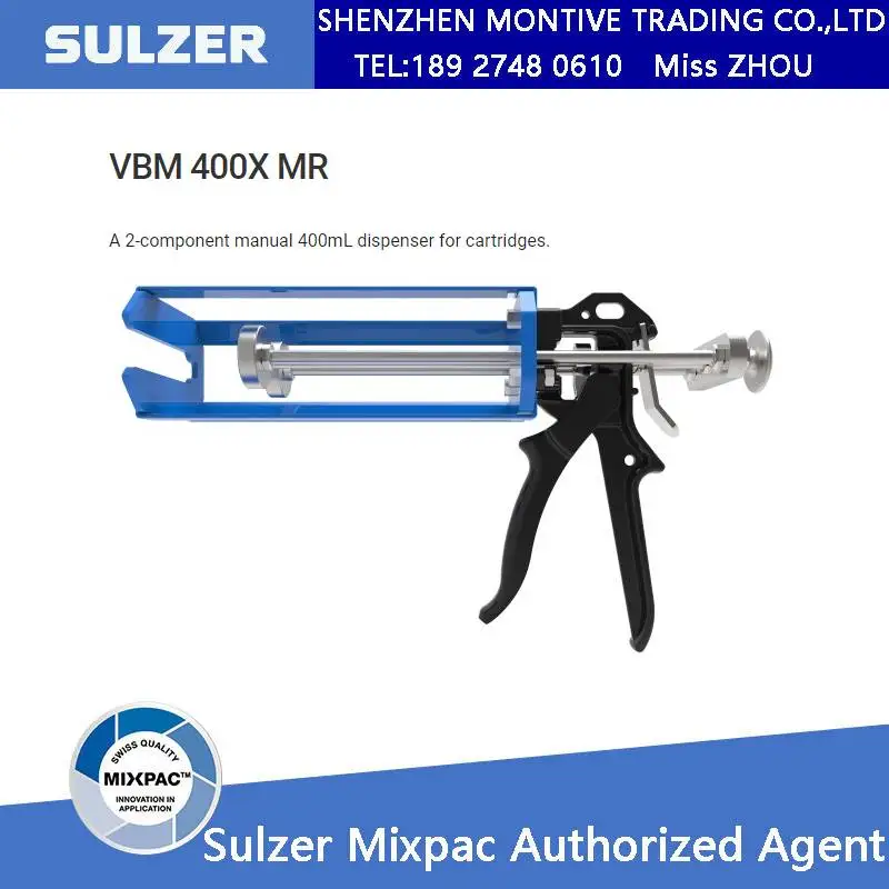 

SULZER COX VBM 400X MR A 2-Component Manual 400mL 1/2/4/10:1 Dispenser For Cartridges Glue Gun（Please advise the required ratio）