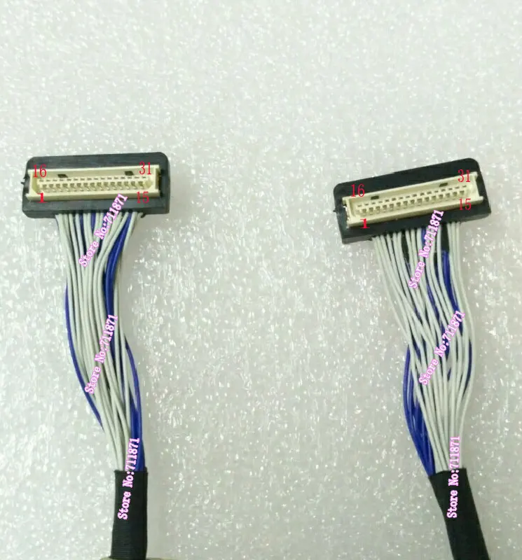1.0 피치 TTL 수-수 31P DF9 스크린 케이블 라인, 31P DF9 31S 라인 케이블, 31P 31 핀 31S DF9 스크린 케이블 라인, 31P TTL