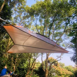 Tente d'arbre triangulaire pour famille, hamac de voyage, camping, pêche, visite autonome, très grand, étanche