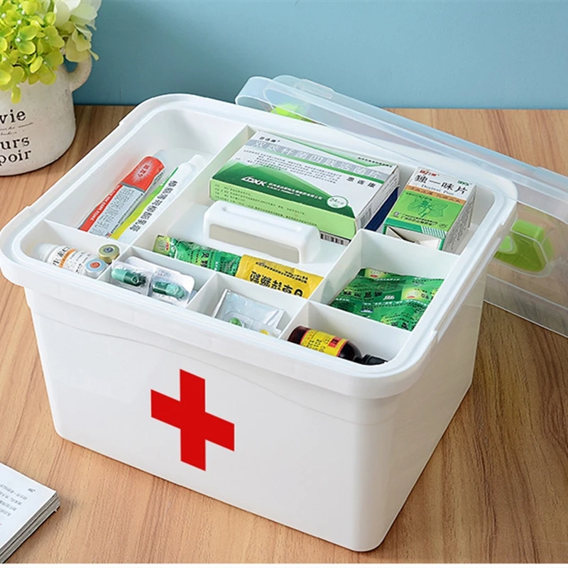 

Extra Large Medicine Box Multi-Layer Storage Boxes In The First Aid Health Care Household Plastic Box