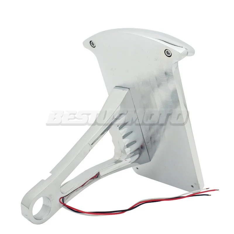 Universal Motorcycle Brake Tail light Side Mount License Plate Bracket Holder For Harley Sportster Chopper Bobber Softail