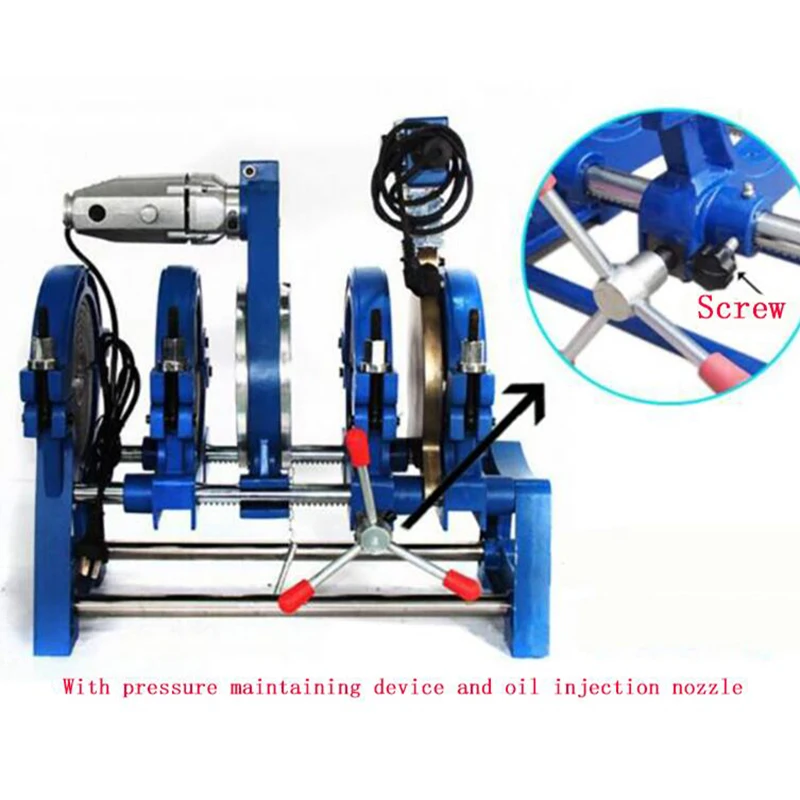 Manual PE PPR PVDF pipe Butt welding machine Welding pipe size 63-200mm PE tube Hot melt Butt Welder