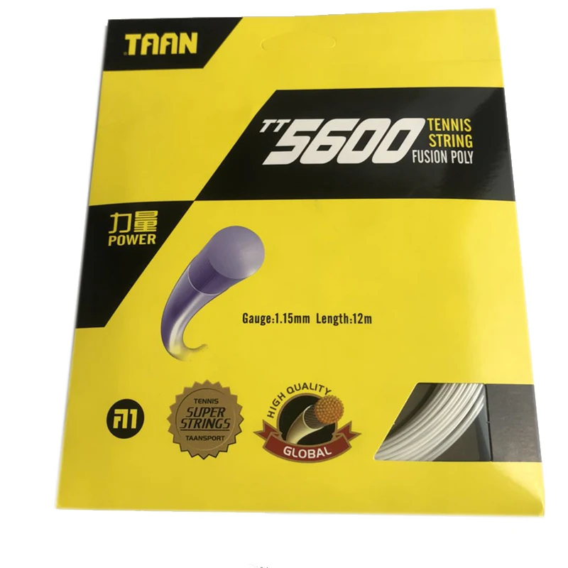 1pc TAAN TT5600 Durable Polyester Tennis String 1.15mm Tennis String 12m Training tennis racket string