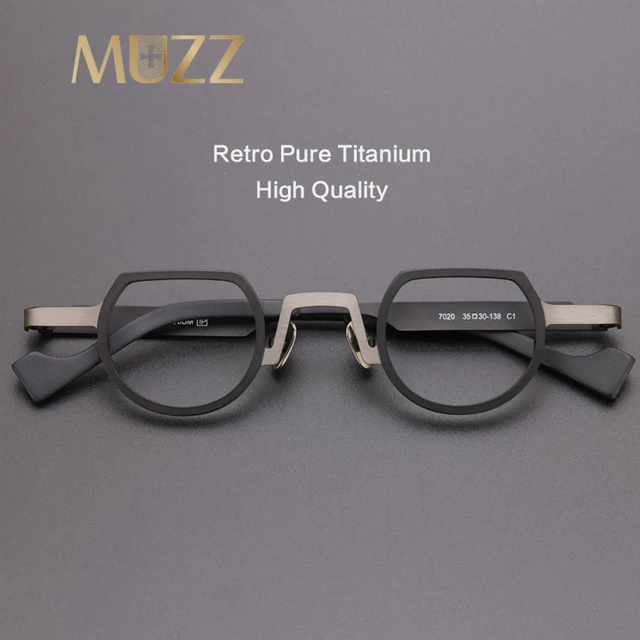 Glasses Small Glasses Myopia Muzz | Men's Prescription Eyeglasses - Pure  Titanium - Aliexpress