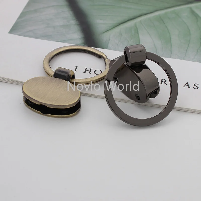 5-20 pieces 25mm Durable metal turn key ring DIY handbags tarnishing 1 inch rotatable key ring for purses crafts sewing