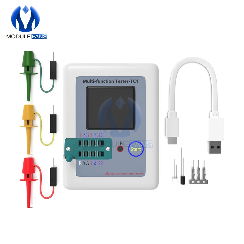 Multifunktionale LCR-TC1 3,5 Zoll 160X128 Bunte Display TFT Hintergrundbeleuchtung Transistor Tester Für Diode Triode Kondensator Widerstand – Detail 12
