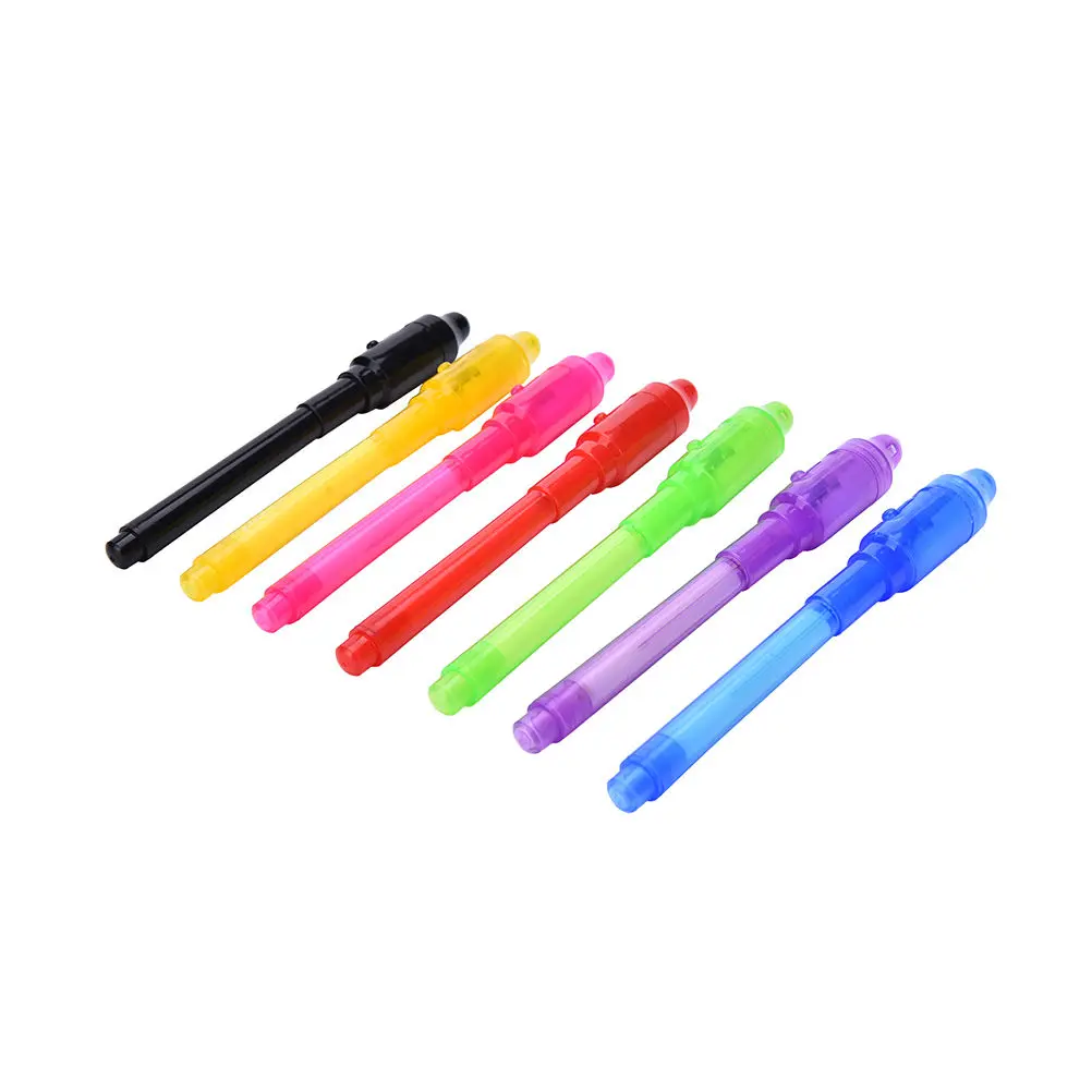 1PC Invisible Ink Pen  2 in 1 Magic Invisible Ink Pen  UV Black Light Combo Security Mark Creative School Office Supplies