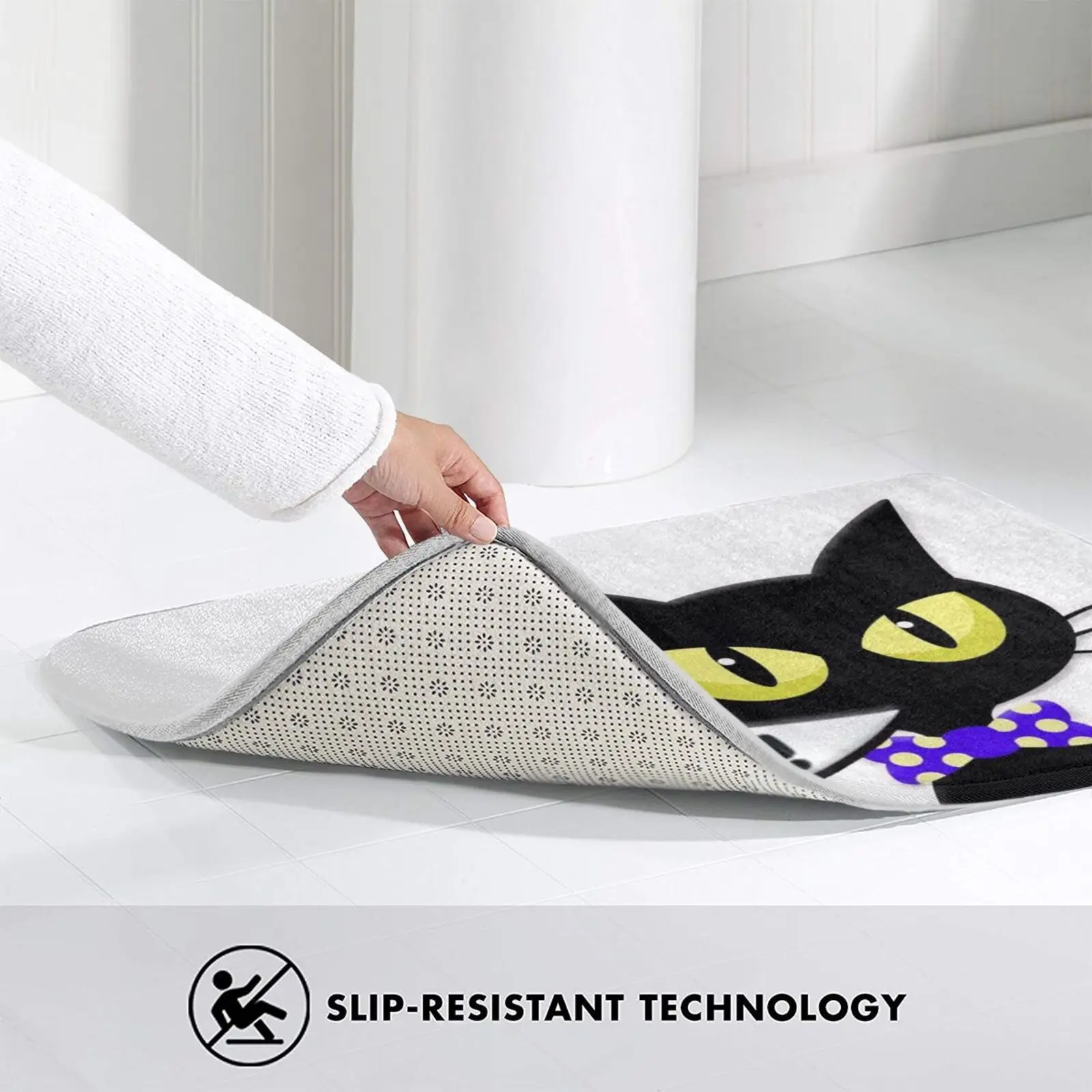 القط حصلت على روحك السجاد حصيرة البساط وسادة لينة عدم الانزلاق القط مضحك القط الجمجمة عظمتين المتقاطعتين هالوين القط عاشق عيد ميلاد Scear #6