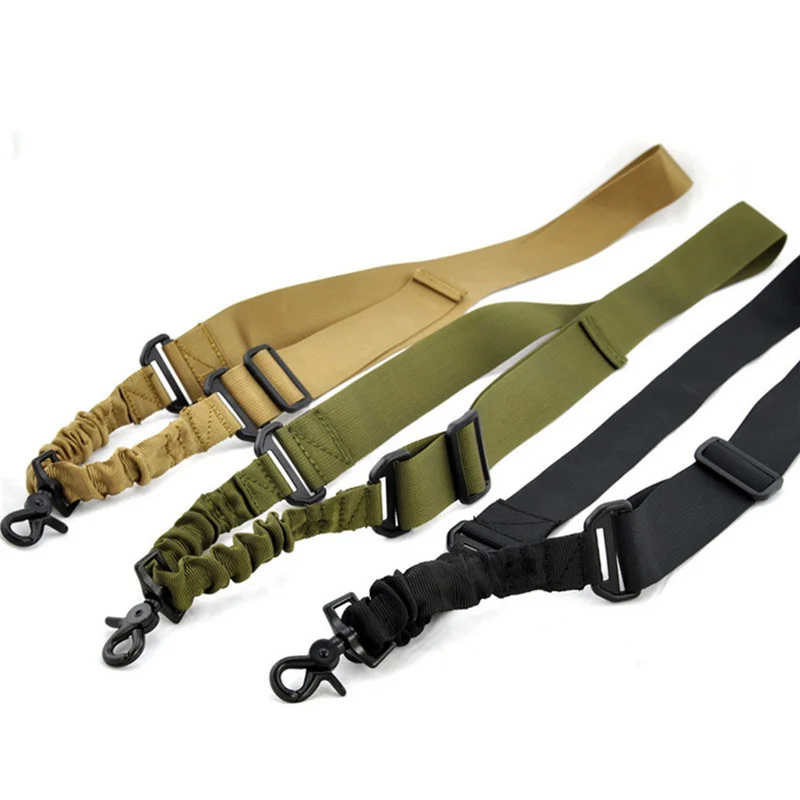 One Point Rifle Sling Tactical Gun Sling Shoulder Belt Strap Quick Release Bungee Shooting Hunting Accessories Airsoft M4 AR15