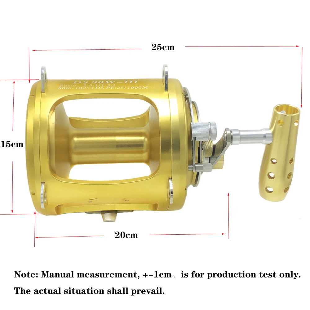130W 80W 2-Gang-Trommelrolle für Hochseeangeln, Big Game Trolling Jigging Rolle, Salzwasser, maximale Zugkraft 130LB, für Thunfisch, Marlin, Pesca – Detail 2