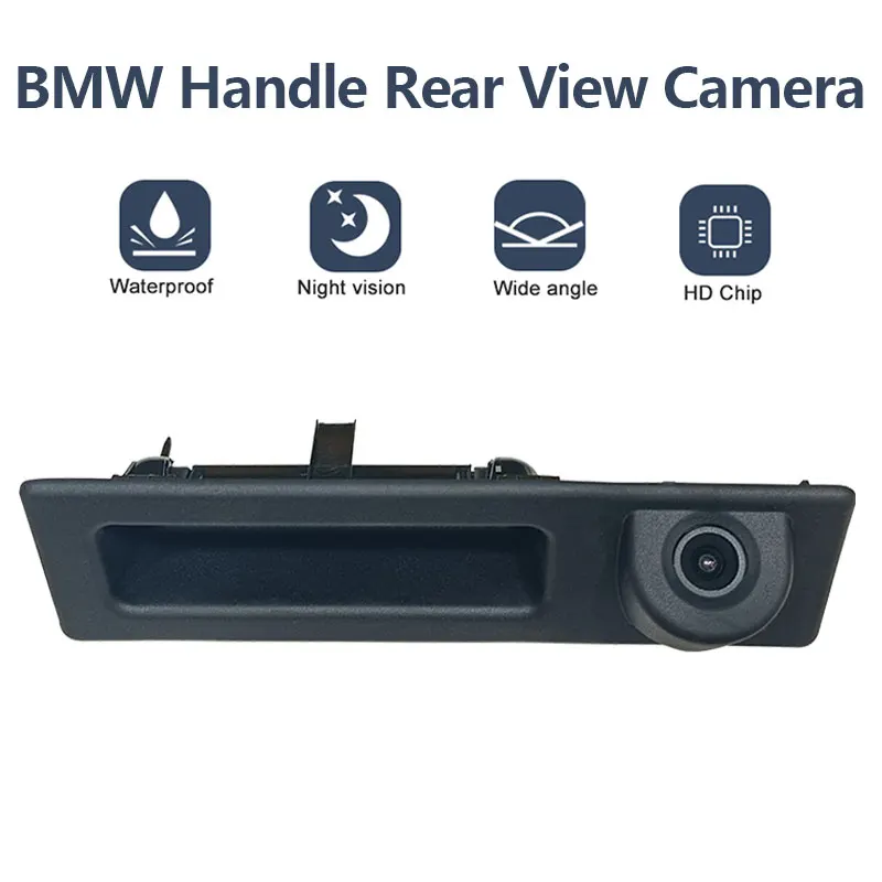 

For BMW 3 5 Series F25 F30 F31 F32 F35 F10 F11 Trunk Handle Car Rear View Camera Reverse Backup Parking Camera Night Vision HD