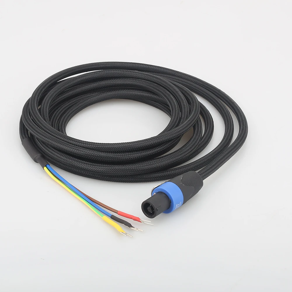 High Quality Audiocrast SBC01 Subwoofer cable 3 Wire Sub Speaker Cable Speakon to Spade end for REL/MJ Acoustics